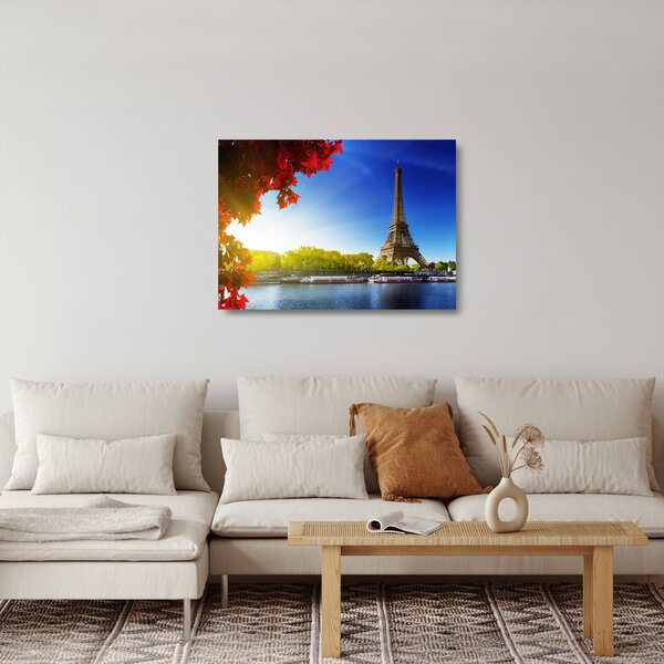 Staklena slika - jesen u Parizu (70x50 cm)