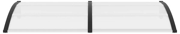 Nadstrešnica za vrata crna 200 x 100 cm PC - Crna i prozirna 200 x 100 cm 1 Crna i prozirna