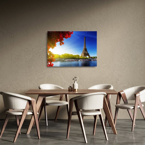 Staklena slika - jesen u Parizu (70x50 cm)