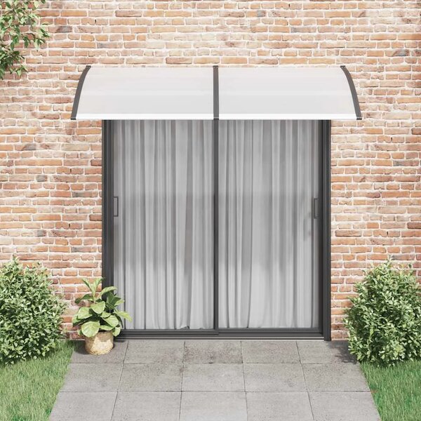 Nadstrešnica za vrata crna 200 x 100 cm PC - Crna i prozirna 200 x 100 cm 1 Crna i prozirna
