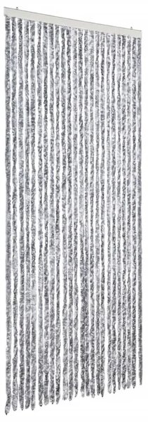 Zavjesa protiv muha - Zastor protiv insekata sivo-bijeli 100 x 220 cm šenil - Bijela i siva 100 x 220 cm Bijela i siva 100 x 220