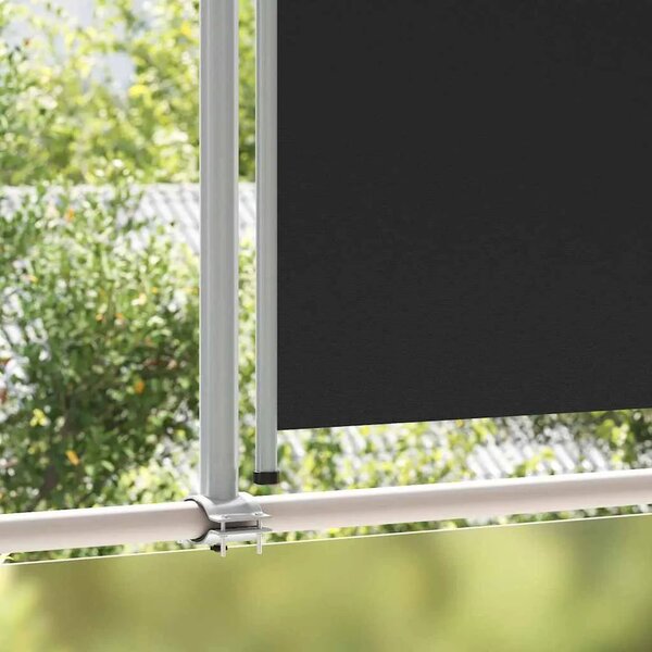 Uvlačiva bočna tenda za terasu 140 x 300 cm crna - Crna 140 x 300 cm 1 Crna