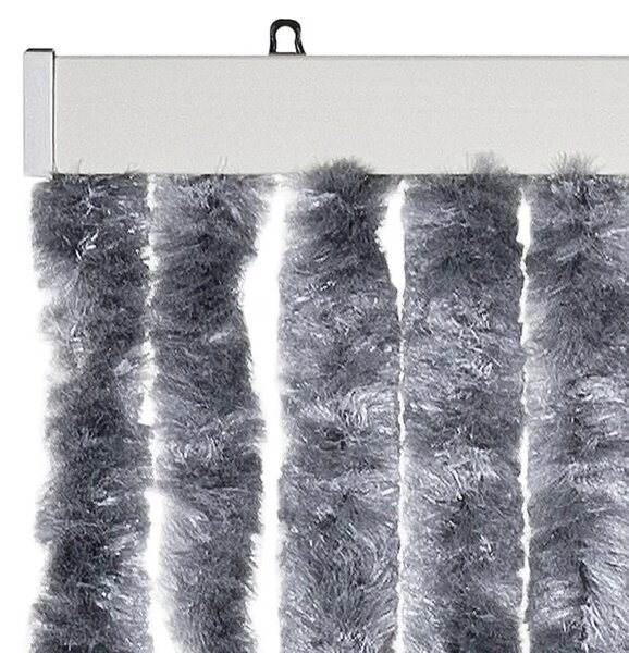 Zavjesa protiv muha - Zastor protiv insekata srebrni 90 x 220 cm šenil - Srebrno 90 x 220 cm Srebrno 90 x 220 cm