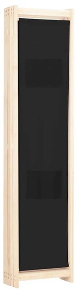 Paravan - Sobna pregrada s 5 panela od tkanine 200 x 170 x 4 cm crna - Crna 5 1 Crna