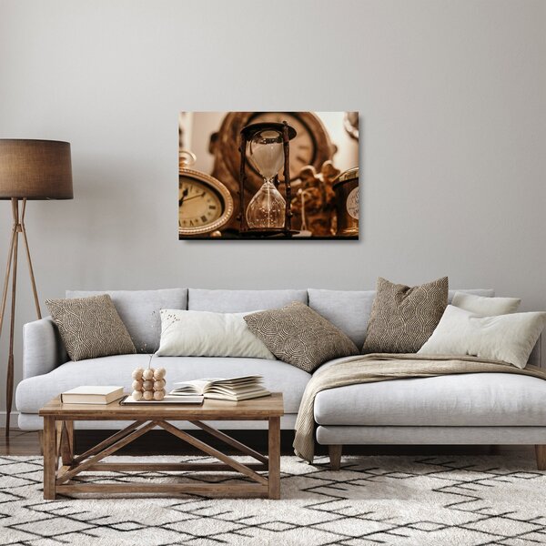 Staklena slika - pješčani sat (70x50 cm)