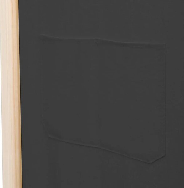 Paravan - Sobna pregrada s 5 panela od tkanine 200 x 170 x 4 cm siva - Siva 5 1 Siva