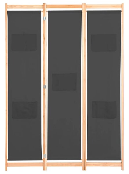 Paravan - Sobna pregrada s 3 panela od tkanine 120 x 170 x 4 cm siva - Siva 3 1 Siva