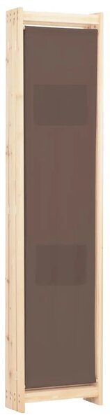 Paravan - Sobna pregrada s 4 panela od tkanine 160 x 170 x 4 cm smeđa - Smeđa 4 1 Smeđa