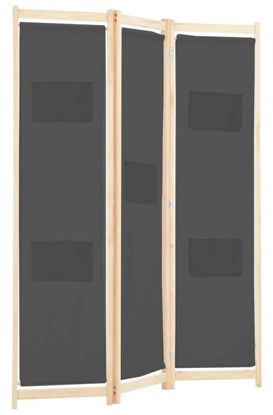 Paravan - Sobna pregrada s 3 panela od tkanine 120 x 170 x 4 cm siva - Siva 3 1 Siva