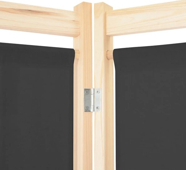Paravan - Sobna pregrada sa 6 panela od tkanine 240 x 170 x 4 cm siva - Siva 6 1 Siva