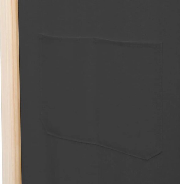 Paravan - Sobna pregrada sa 6 panela od tkanine 240 x 170 x 4 cm siva - Siva 6 1 Siva