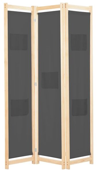 Paravan - Sobna pregrada s 3 panela od tkanine 120 x 170 x 4 cm siva - Siva 3 1 Siva