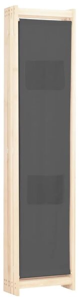 Paravan - Sobna pregrada s 5 panela od tkanine 200 x 170 x 4 cm siva - Siva 5 1 Siva
