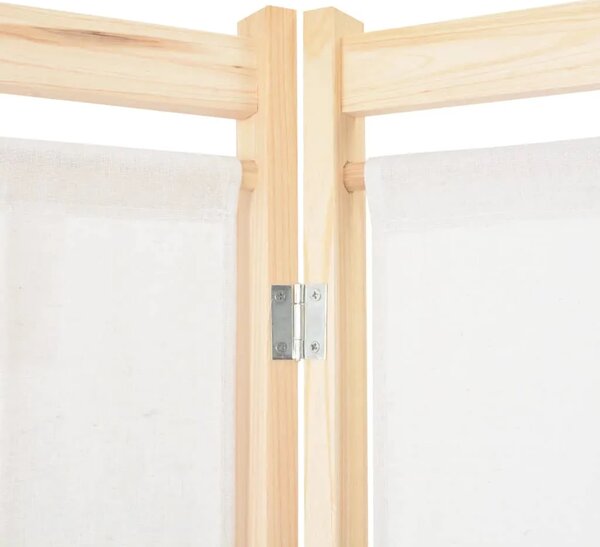 Paravan - Sobna pregrada s 4 panela od tkanine 160 x 170 x 4 cm krem - Krema 4 1 Krema