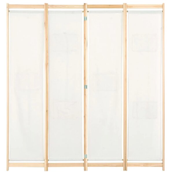 Paravan - Sobna pregrada s 4 panela od tkanine 160 x 170 x 4 cm krem - Krema 4 1 Krema