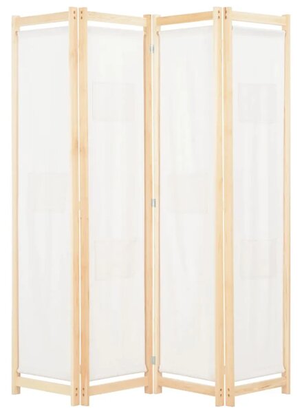 Paravan - Sobna pregrada s 4 panela od tkanine 160 x 170 x 4 cm krem - Krema 4 1 Krema