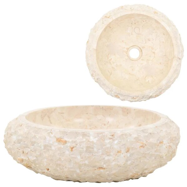 Lavabo - Umivaonik 40 x 12 cm mramorni krem - Krema Krema