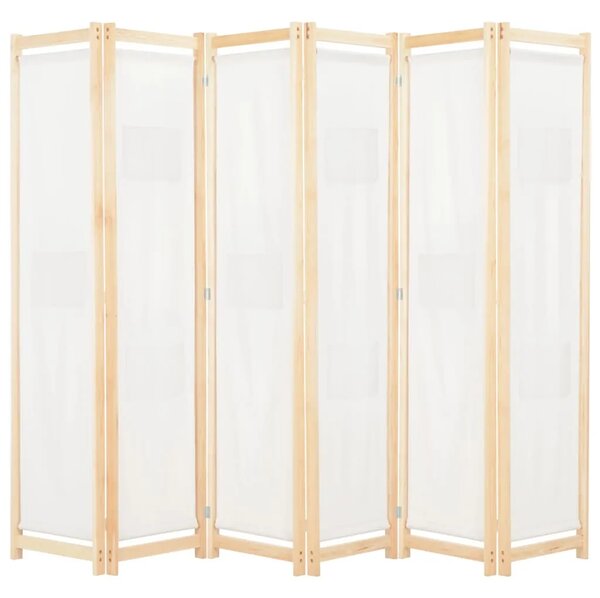 Paravan - Sobna pregrada sa 6 panela od tkanine 240 x 170 x 4 cm krem - Krema 6 1 Krema