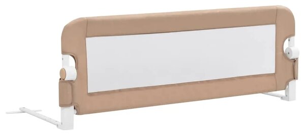 Sigurnosna ogradica za dječji krevet bež 120 x 42 cm poliester - Sivo-smeđa 120 x 42 cm 1 Sivo-smeđa