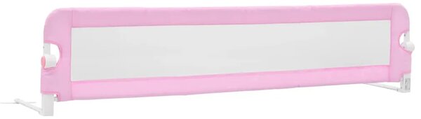 Sigurnosna ograda za dječji krevet ružičasta 180x42 cm poliester - Ružičasta 180 x 42 cm 1 Ružičasta