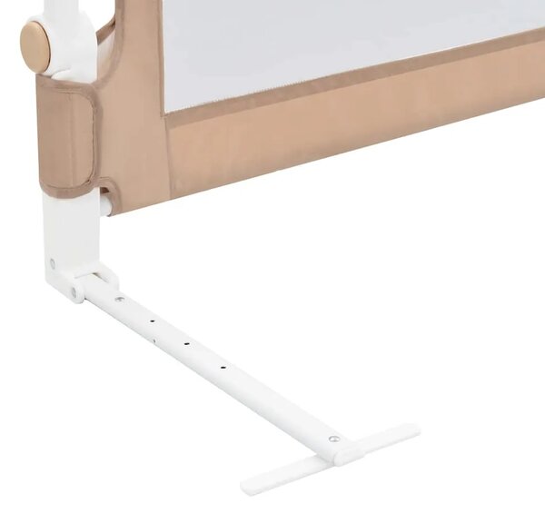 Sigurnosna ogradica za dječji krevet bež 120 x 42 cm poliester - Sivo-smeđa 120 x 42 cm 1 Sivo-smeđa