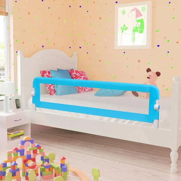 Sigurnosna ogradica za dječji krevet plava 120x42 cm poliester - Plava 120 x 42 cm 1 Plava