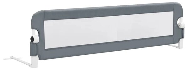 Sigurnosna ogradica za dječji krevet siva 150 x 42 cm poliester - Siva 150 x 42 cm 1 Siva