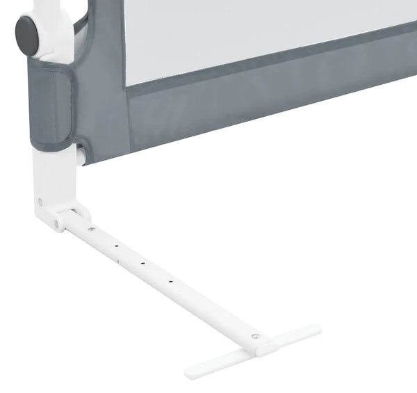 Sigurnosna ogradica za dječji krevet siva 150 x 42 cm poliester - Siva 150 x 42 cm 1 Siva