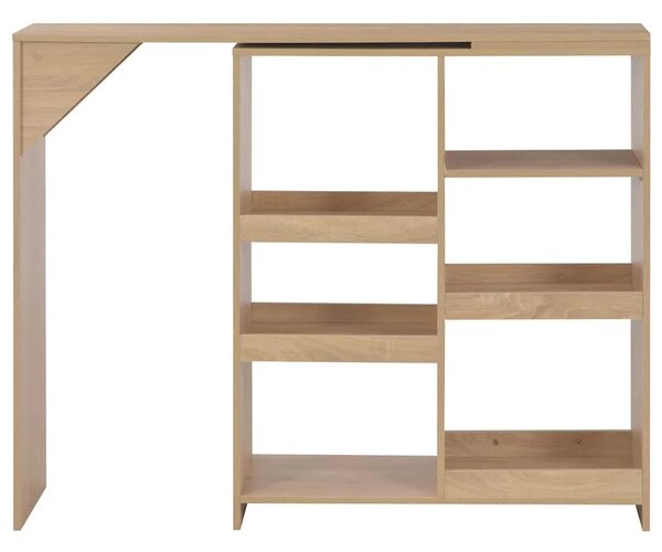 Barski stol s pomičnom policom boja hrasta 138 x 39 x 110 cm - Boja hrasta 1 Boja hrasta