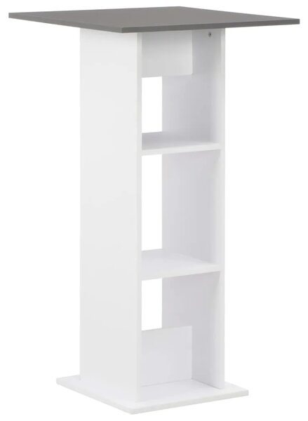 Barski stol bijeli i antracit sivi 60 x 60 x 110 cm - Siva 1 Siva