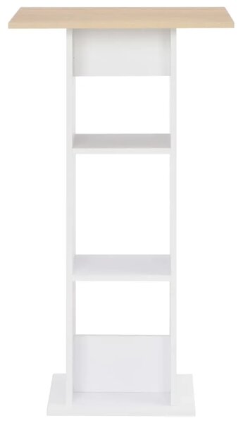 Barski stol bijeli i boja hrasta sonome 60 x 60 x 110 cm - Bijela i smeđa 1 Bijela i smeđa