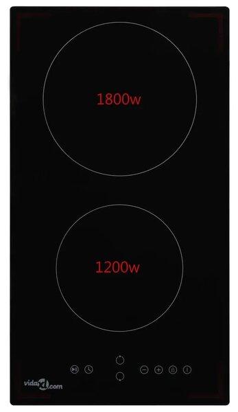 Keramička ploča za kuhanje s 2 plamenika 3000 W - 28.8 cm 3000 w 1 28.8 cm