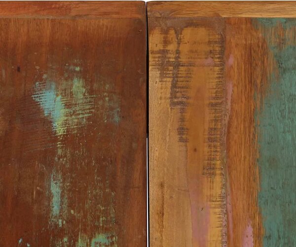 Blagovaonski stol od masivnog obnovljenog drva 140 x 70 x 75 cm - Crna 140 x 70 x 75 cm 1 masivno obnovljeno drvo
