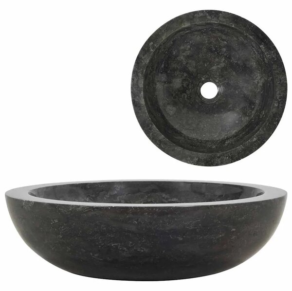 Lavabo - Umivaonik 40 x 12 cm mramorni crni - Crna Crna