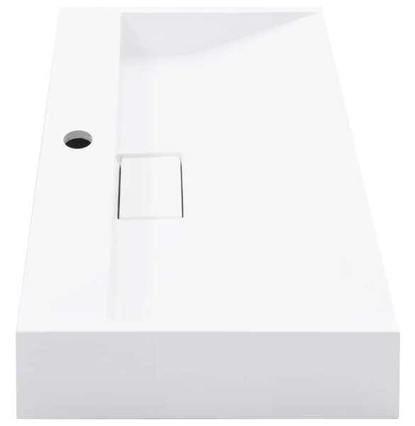 Lavabo - Umivaonik od lijevanih minerala/mramora 60 x 38 x 11 cm bijeli - 60 x 38 x 11 cm 60 x 38 x 11 cm