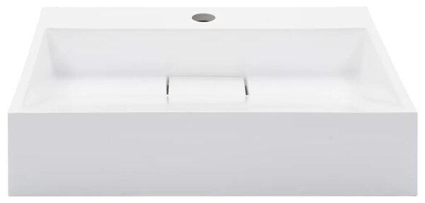 Lavabo - Umivaonik od lijevanih minerala/mramora 50 x 38 x 13 cm bijeli - 50 x 38 x 13 cm 50 x 38 x 13 cm