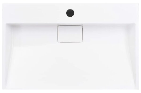 Lavabo - Umivaonik od lijevanih minerala/mramora 60 x 38 x 11 cm bijeli - 60 x 38 x 11 cm 60 x 38 x 11 cm