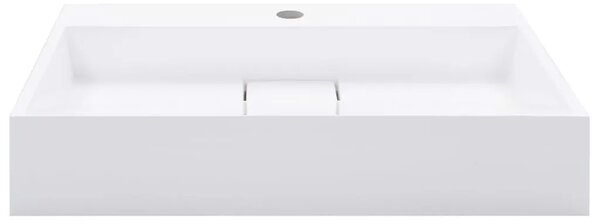 Lavabo - Umivaonik od lijevanih minerala/mramora 60 x 38 x 11 cm bijeli - 60 x 38 x 11 cm 60 x 38 x 11 cm