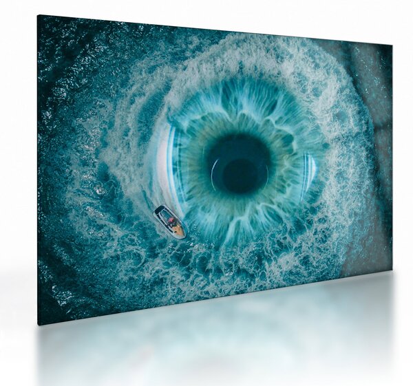 Staklena slika mora s brodom (70x50 cm)
