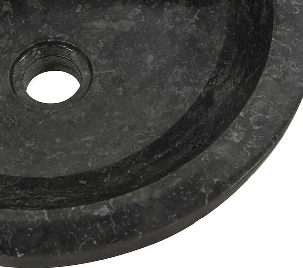 Lavabo - Umivaonik 40 x 12 cm mramorni crni - Crna Crna