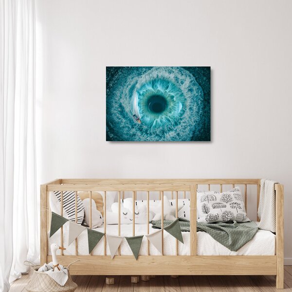 Staklena slika mora s brodom (70x50 cm)