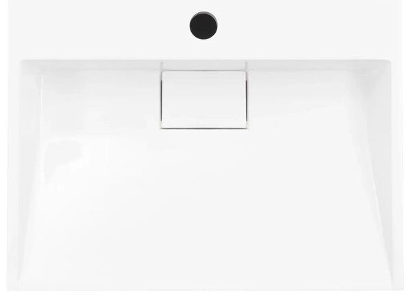 Lavabo - Umivaonik od lijevanih minerala/mramora 50 x 38 x 13 cm bijeli - 50 x 38 x 13 cm 50 x 38 x 13 cm
