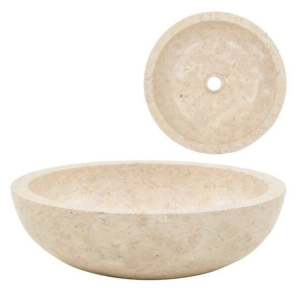 Lavabo - Umivaonik 40 x 12 cm mramorni krem - Krema Krema