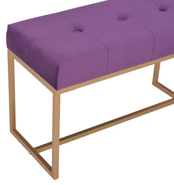Klupa 80 cm ljubičasta baršunasta - Ljubičasta 80 cm Ljubičasta 80 cm