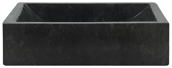 Lavabo - Umivaonik 45 x 30 x 12 cm mramorni visoki sjaj crni - Crna Crna