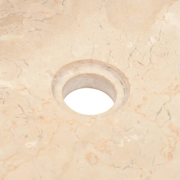 Lavabo - Umivaonik 45 x 30 x 12 cm mramorni visoki sjaj krem - Krema Krema