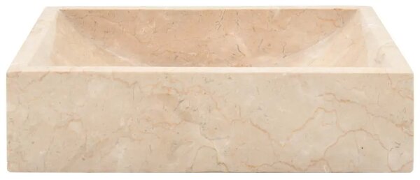 Lavabo - Umivaonik 45 x 30 x 12 cm mramorni visoki sjaj krem - Krema Krema