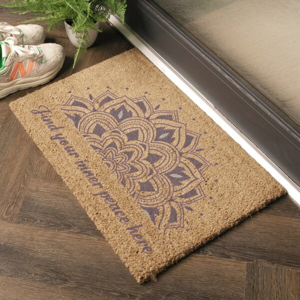 Otirač od kokosovih vlakana 40x60 cm Find Your Inner Peace – Artsy Doormats