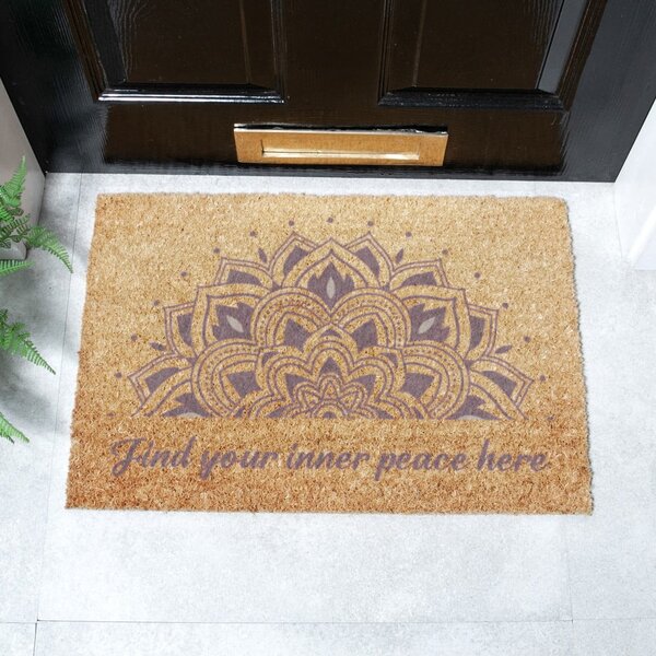 Otirač od kokosovih vlakana 40x60 cm Find Your Inner Peace – Artsy Doormats