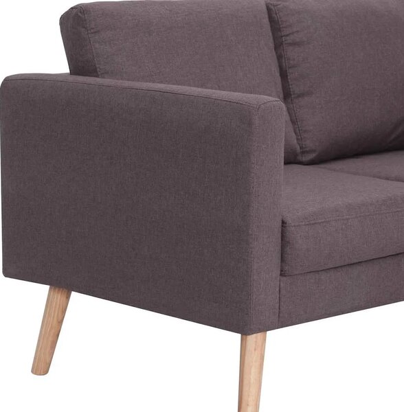 Dvosjed od tkanine bež - Sivo-smeđa 1 Dvosjedi Sivo-smeđa